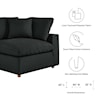 Modway Commix 5-Piece Armless Sectional Sofa