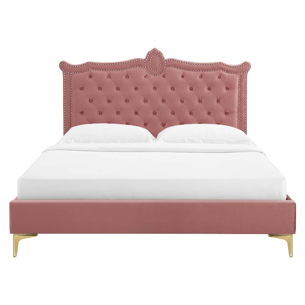 Modway Clara Clara Velvet Queen Platform Bed