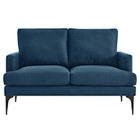 Contemporary Evermore Upholstered Fabric Loveseat