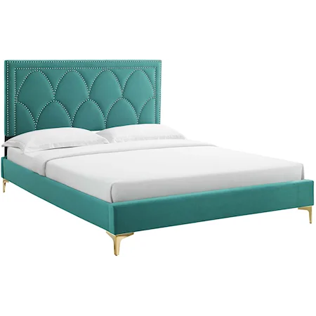 Kendall Velvet Queen Bed