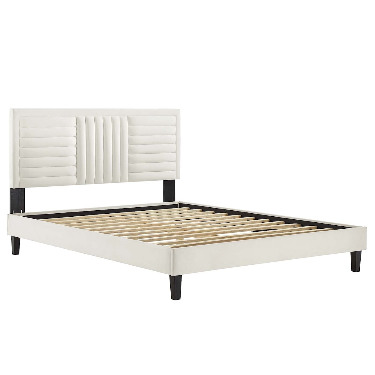 Modway Sofia Sofia Channel Velvet Queen Platform Bed