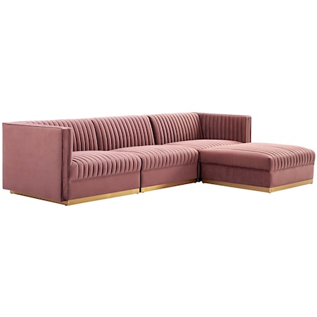 4-Piece Modular Sectional Sofa