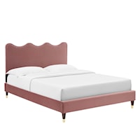 Current Performance Velvet King Platform Bed