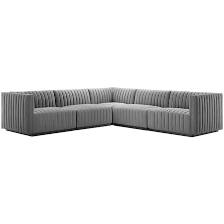 Fabric 5-Piece L-Shaped Sectional