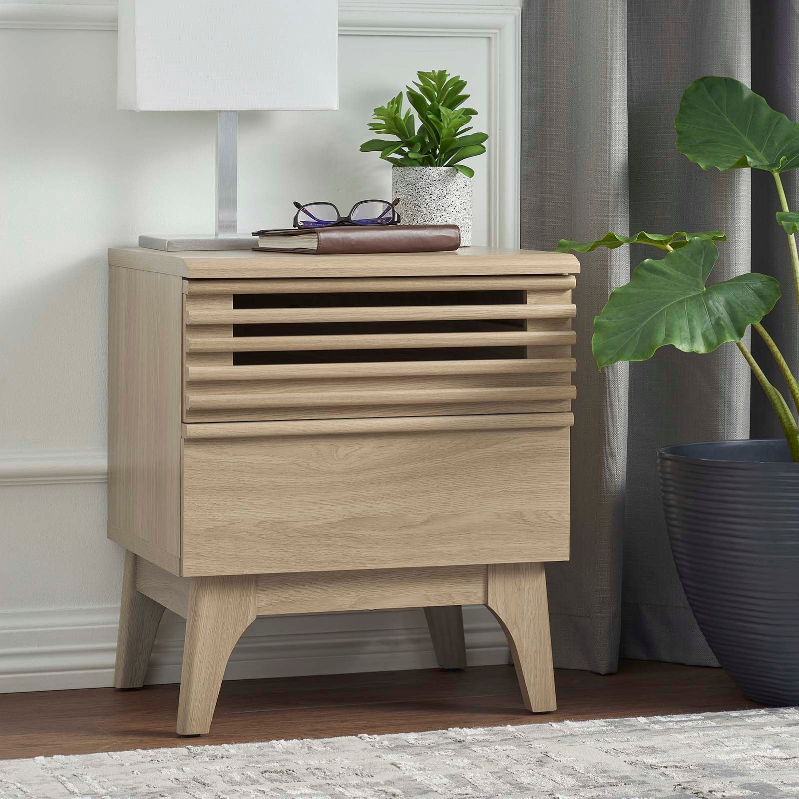 Modway Render MOD7071OAK Render Nightstand Value City Furniture