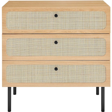 Contemporary Chaucer 3-Drawer Chest with Full Glide Drawers