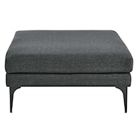 Contemporary Evermore Upholstered Fabric Accent Ottoman