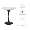 Modway Lippa Lippa 20" Round Terrazzo Side Table