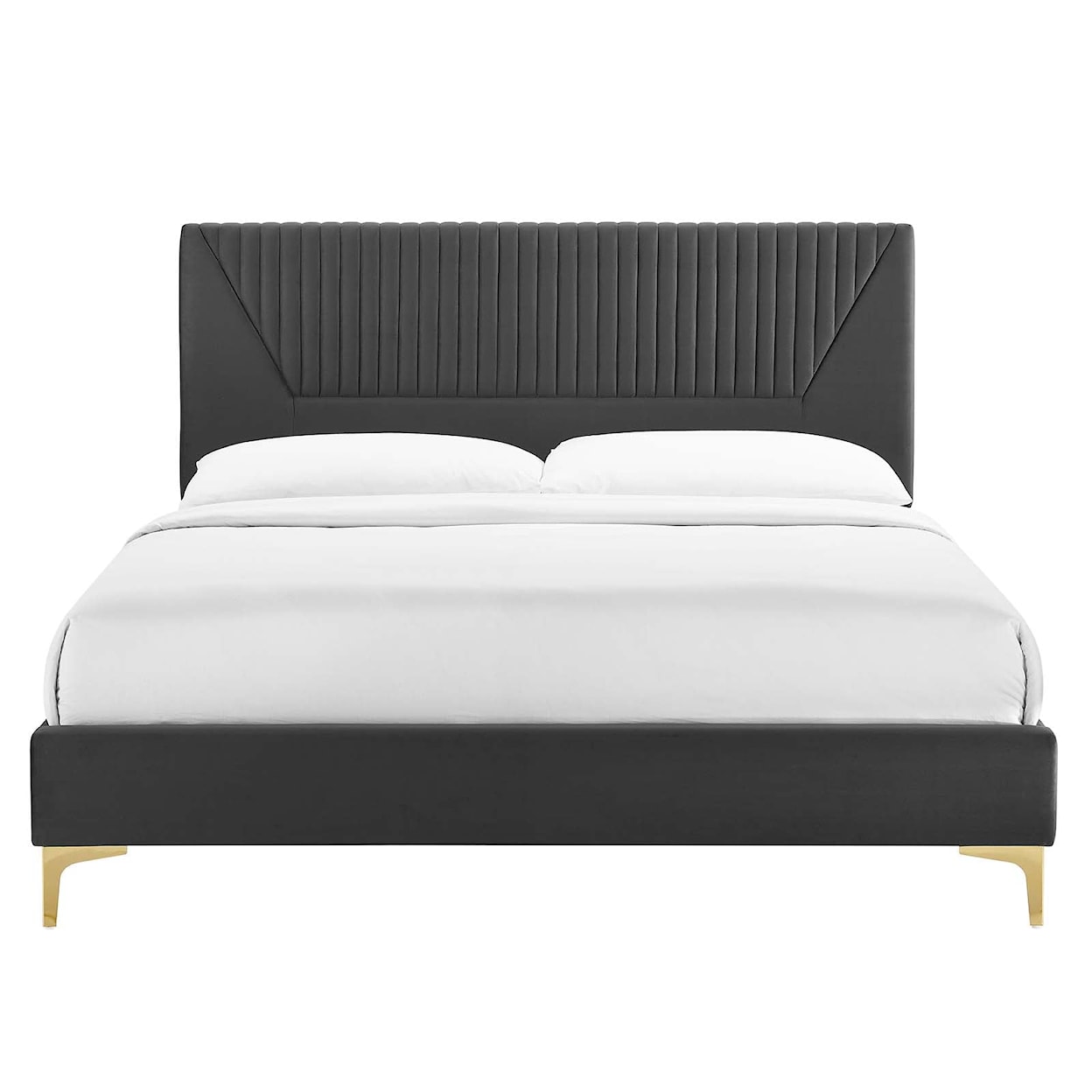 Modway Yasmine Yasmine Channel Velvet Full Platform Bed