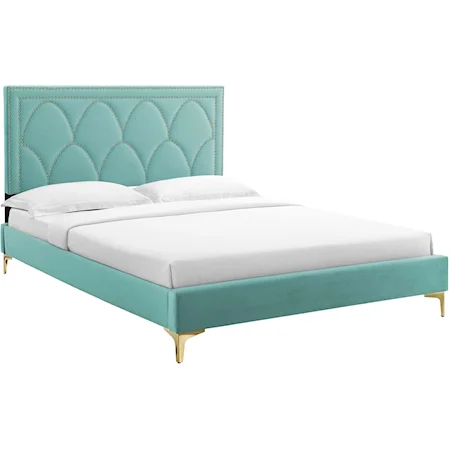 Kendall Velvet Queen Bed