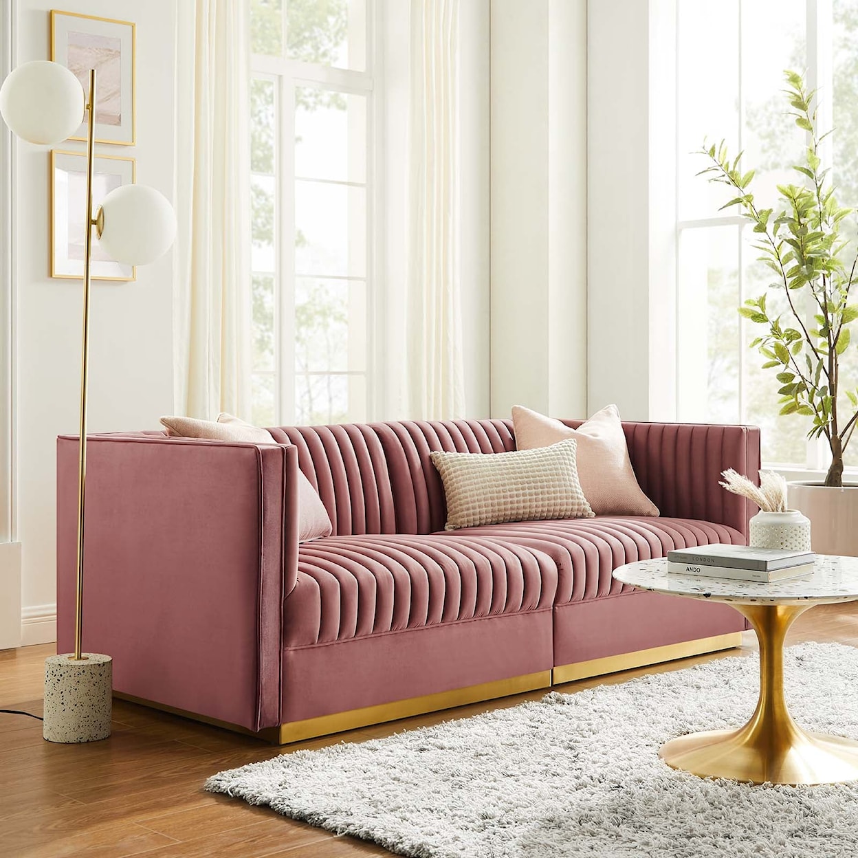 Modway Sanguine Modular Sectional Sofa Loveseat