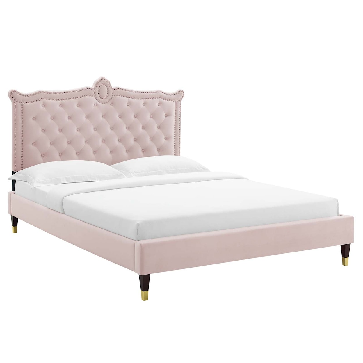 Modway Clara Clara Velvet Queen Platform Bed