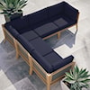 Modway Clearwater Outdoor Patio 5-Piece Sectional Sofa
