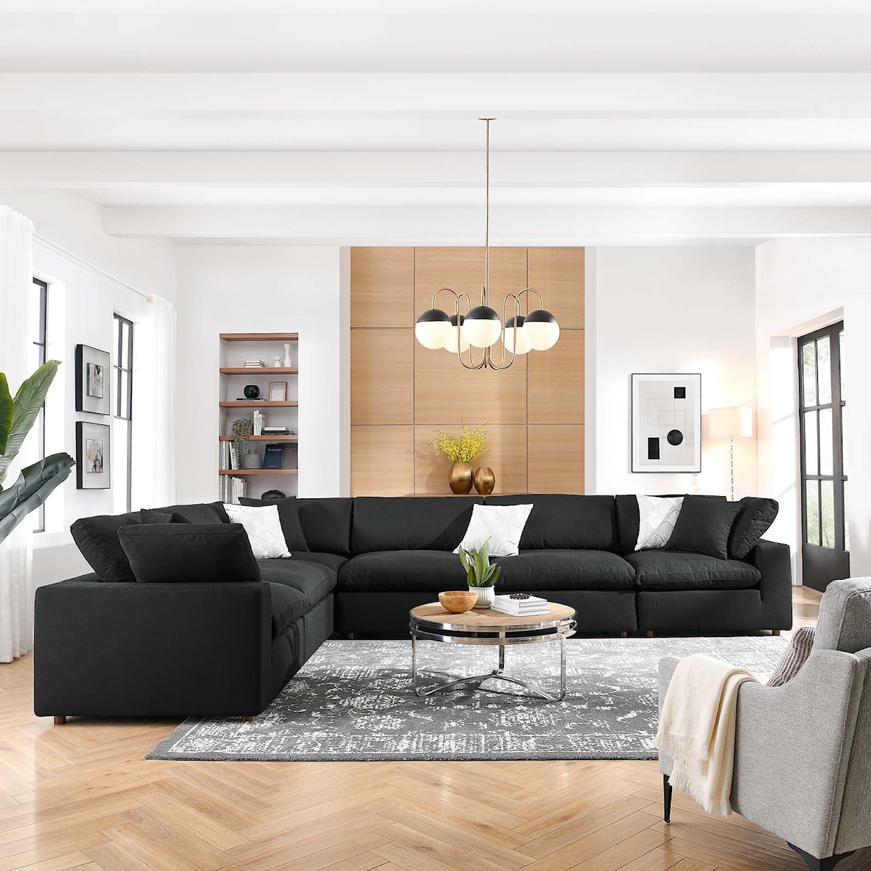 Modway Commix Contemporary Modern Sectional Sofa Set