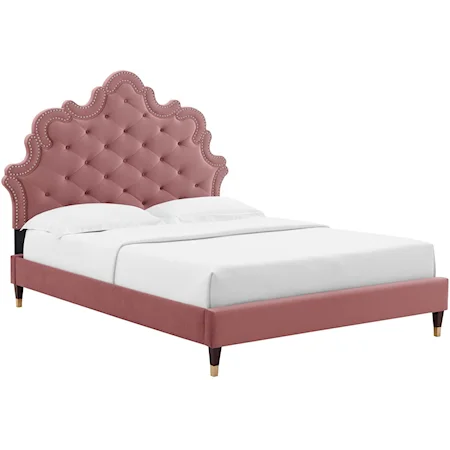 Sasha Velvet Queen Bed
