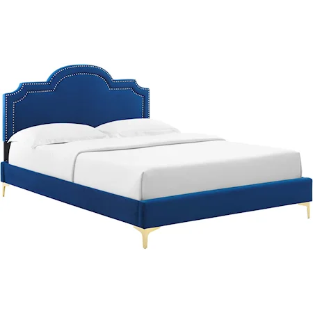 Aviana Velvet Twin Bed