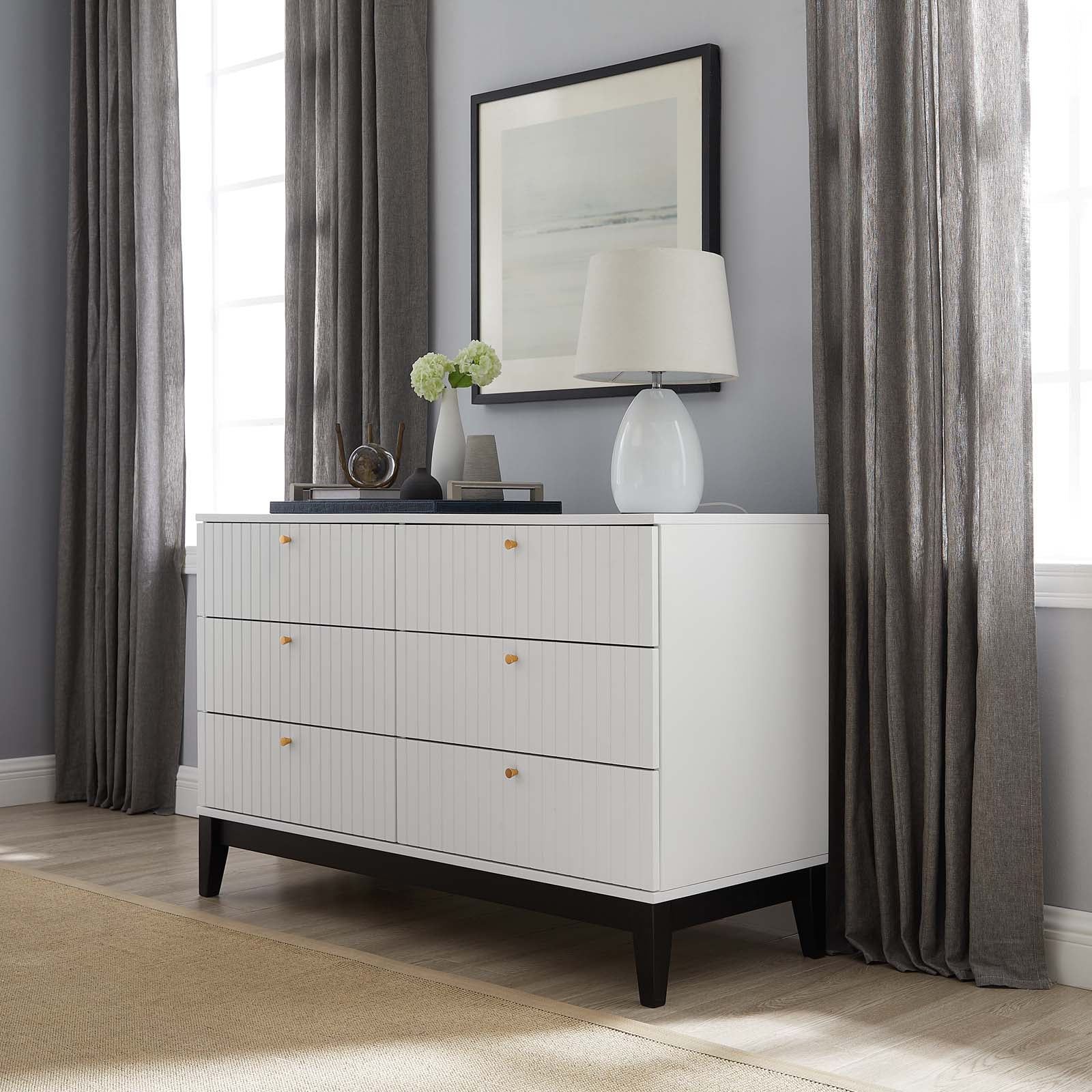 Modway Dakota MOD6672WHI Dakota Dresser Value City Furniture Dressers