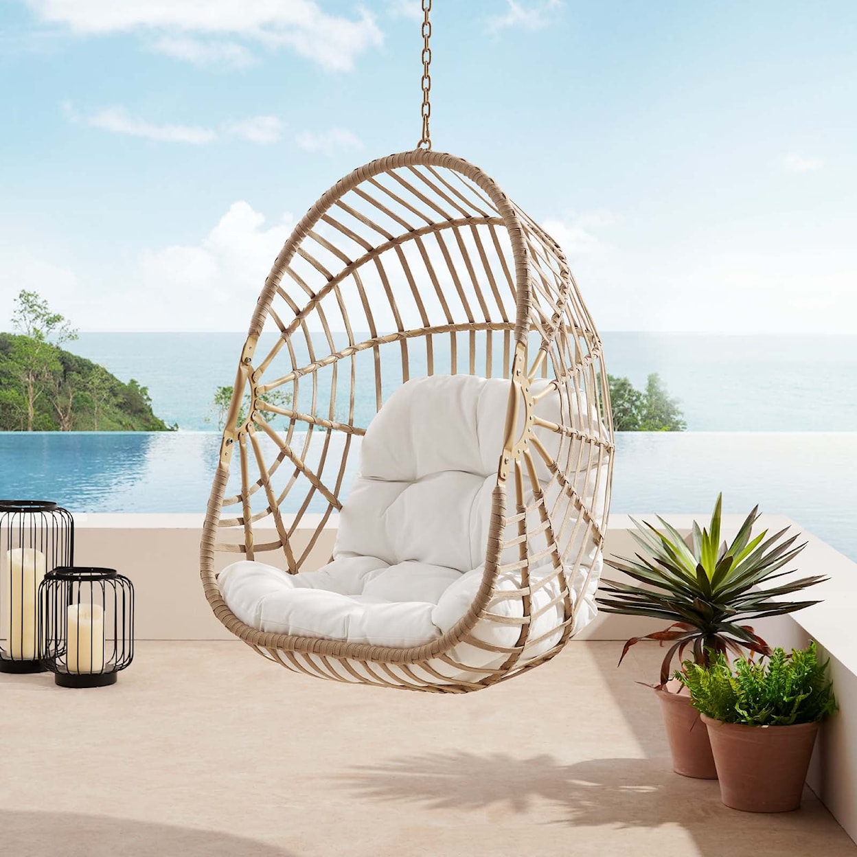 Modway Amalie Outdoor Patio Hanging Swing Chair