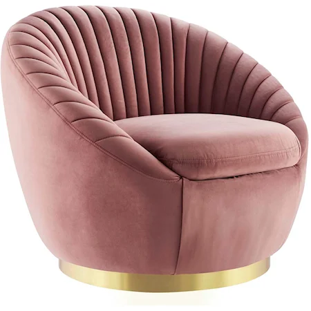 Whirr Velvet Swivel Chair