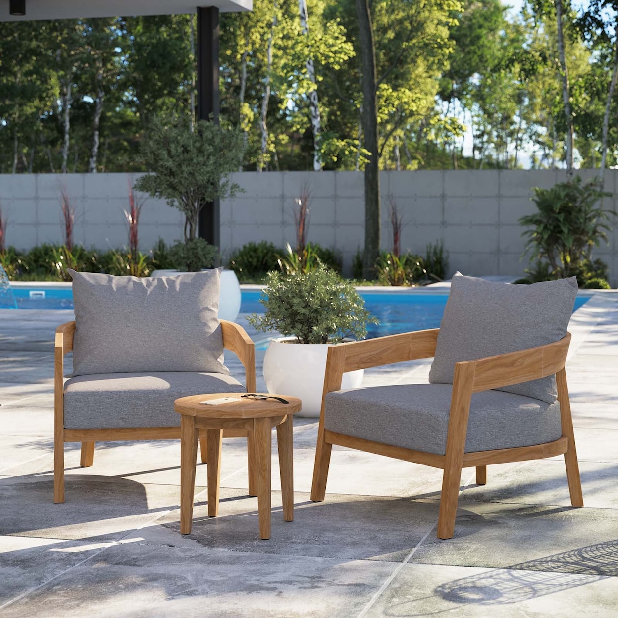 Modway Brisbane 3-Piece Patio Outdoor Patio Set