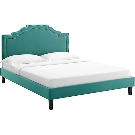 Adelaide Velvet Full Platform Bed