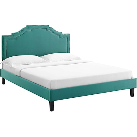 Adelaide Velvet Full Platform Bed