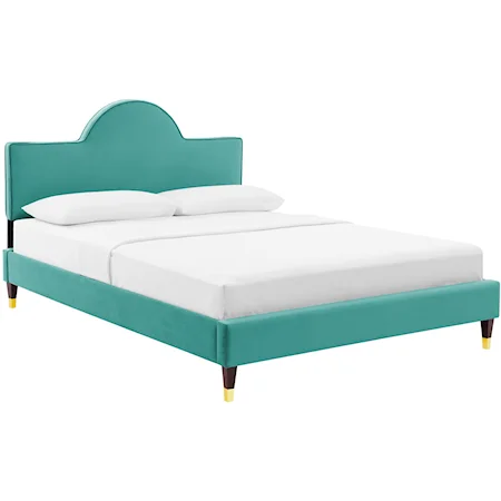 Aurora Velvet Queen Bed