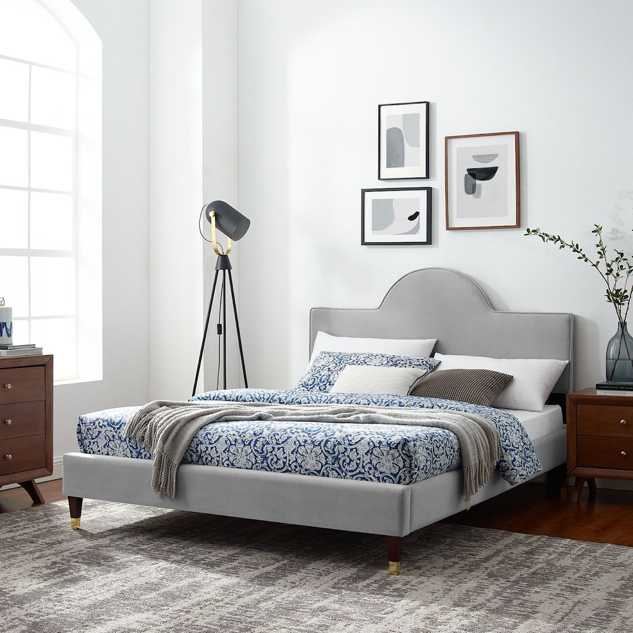 Modway Aurora Aurora Velvet Full Bed