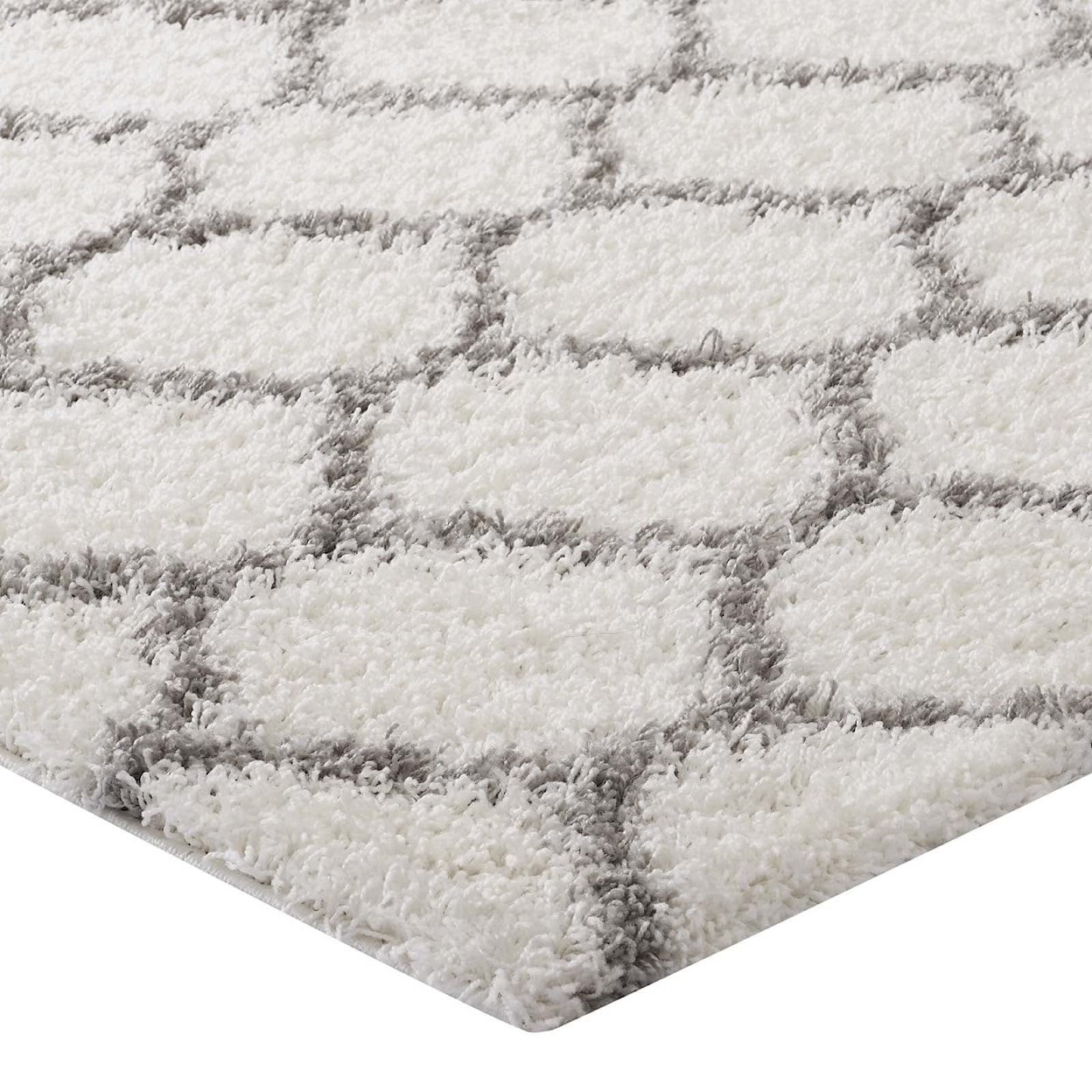 Modway Solvea Moroccan Trellis Shag Area Rug