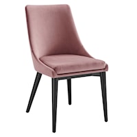 Viscount Contemporary Performance Velvet Dining Chair - Dusty Rose