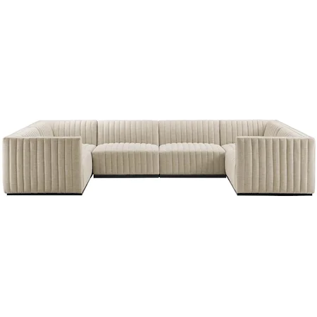 Fabric 6-Piece U-Shaped Sectional