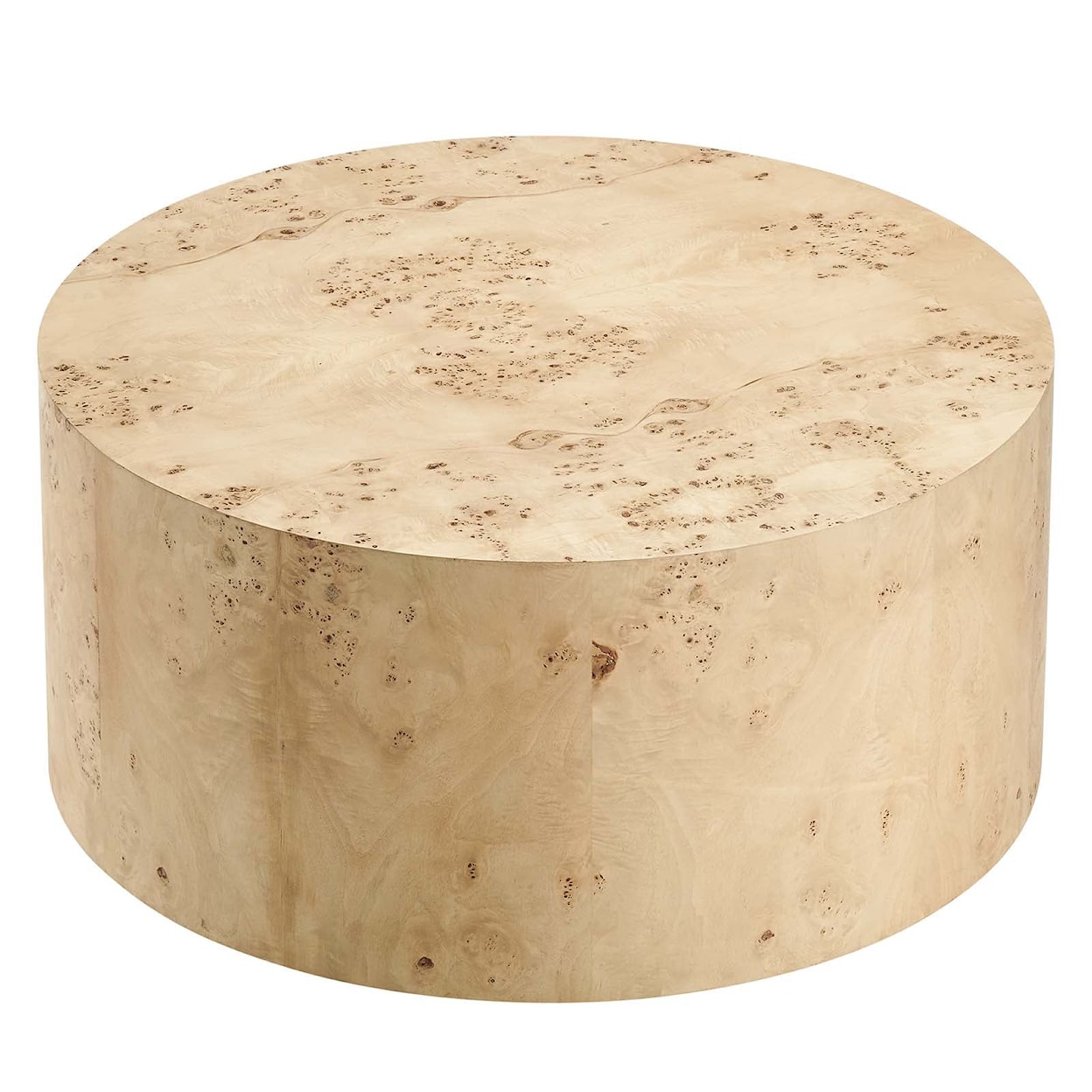 Modway Cosmos Cosmos 35" Round Burl Wood Coffee Table