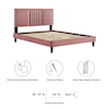 Modway Sofia Sofia Channel Velvet Queen Platform Bed