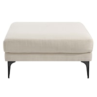 Contemporary Evermore Upholstered Fabric Accent Ottoman