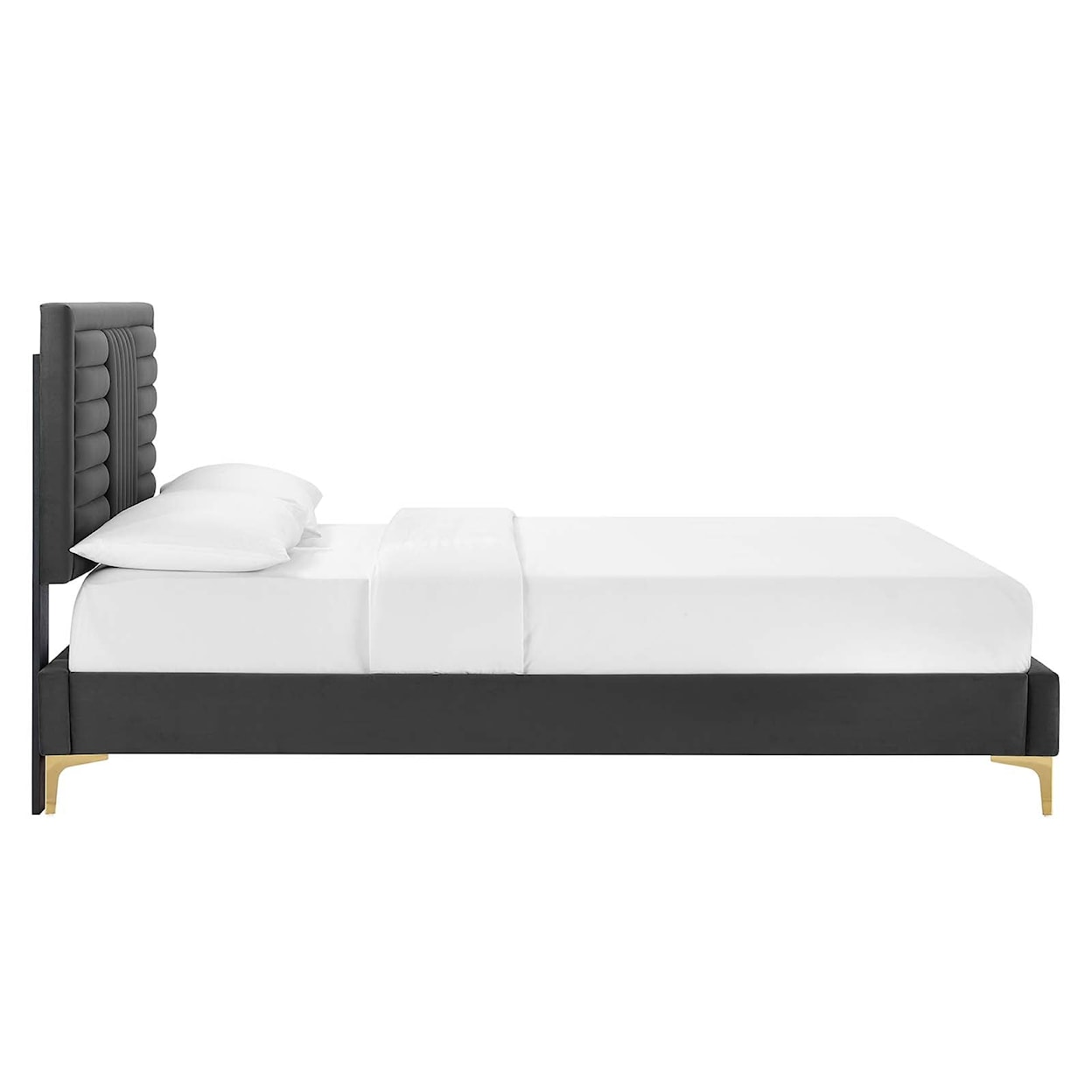 Modway Sofia Sofia Channel Velvet Queen Platform Bed