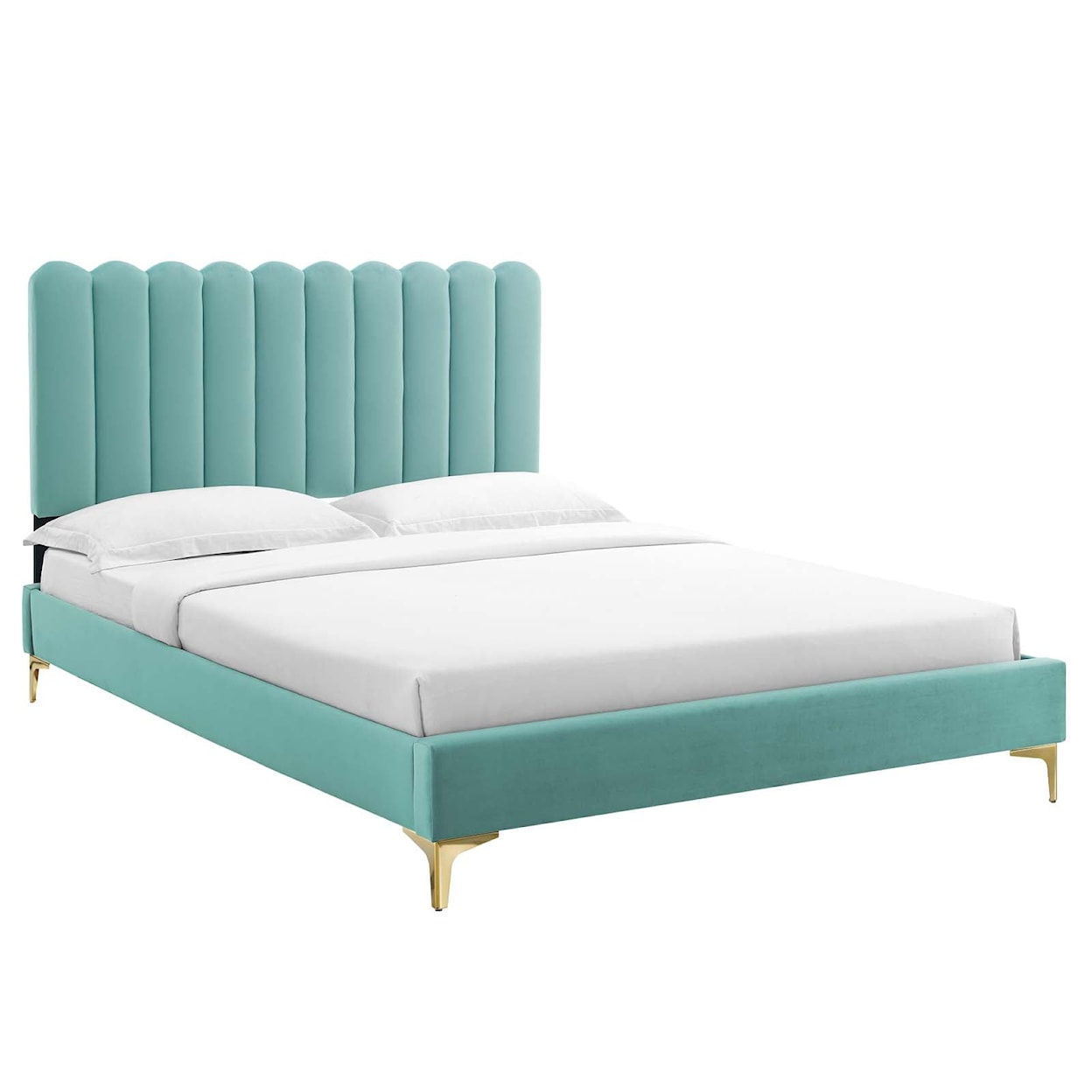 Modway Reagan Reagan Twin Velvet Platform Bed