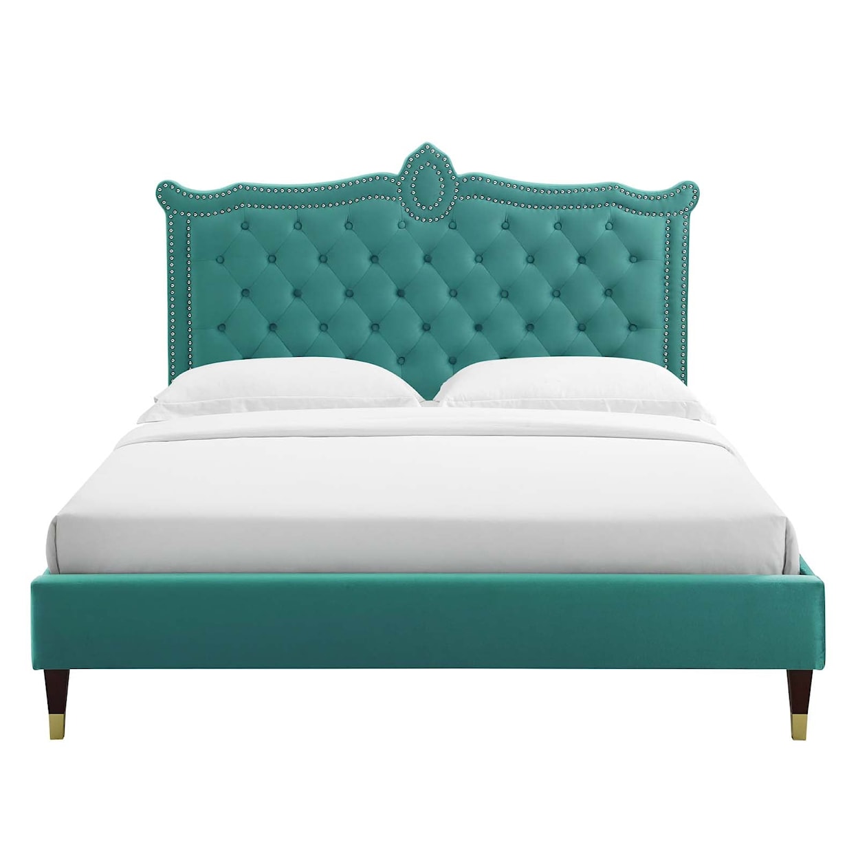 Modway Clara Clara Velvet Queen Platform Bed