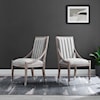 Modway Maison Vintage Fabric Dining Armchairs Set of 2