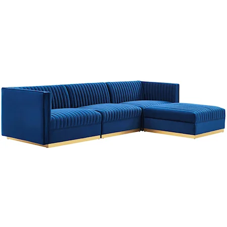 4-Piece Modular Sectional Sofa