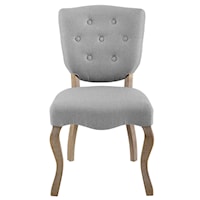 Mid-Century Modern Vintage French Upholstered Dining Side Chair