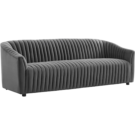 Announce Velvet Channel Sofa