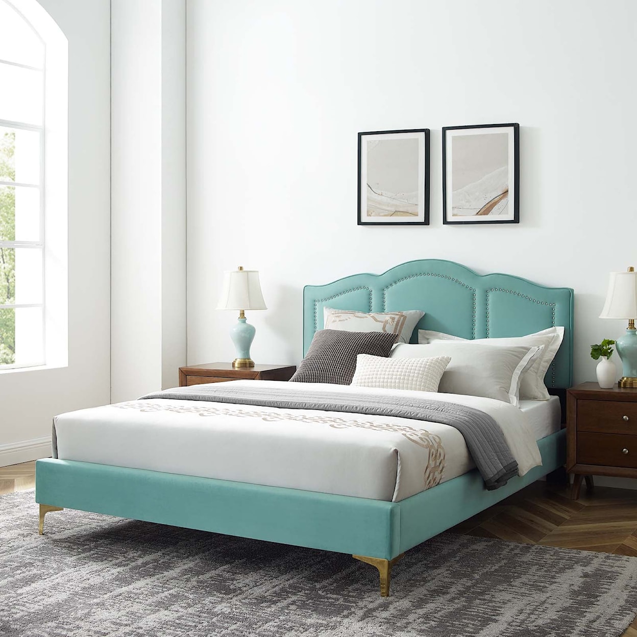 Modway Emerson Emerson Velvet Full Platform Bed