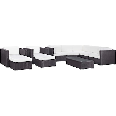10-Piece Outdoor Patio Sectional Set