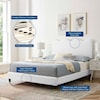 Modway Current Current Velvet Queen Platform Bed