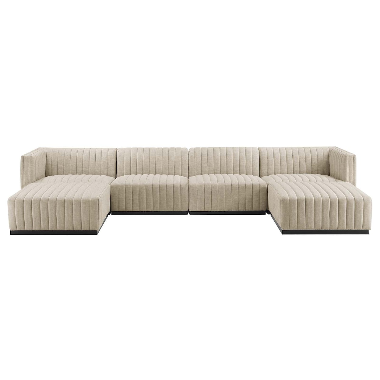 Modway Conjure Fabric 6-Piece Sectional Sofa