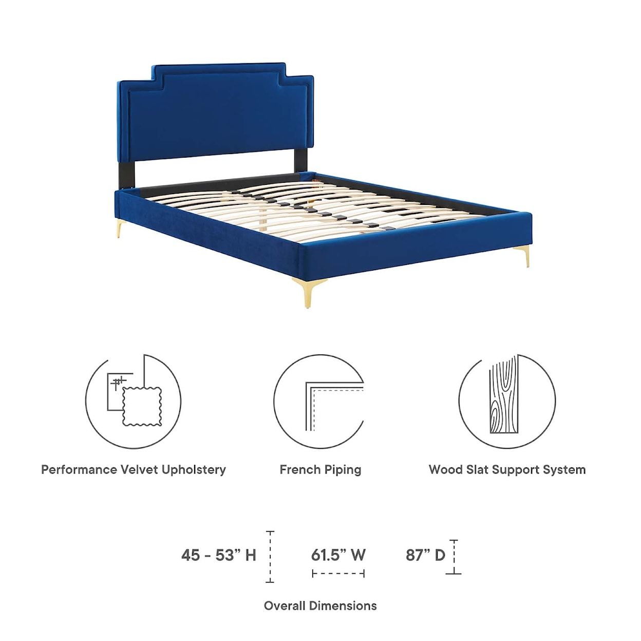 Modway Liva Liva Velvet King Bed