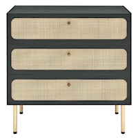 Contemporary Chaucer 3-Drawer Chest with Full Glide Drawers