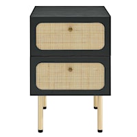 Contemporary Chaucer 2-Drawer Nightstand with Full Glide Drawers