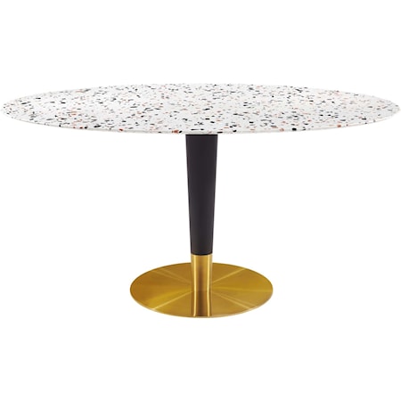 Zinque 60" Oval Terrazzo Dining Table