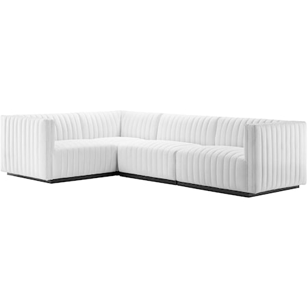 Fabric 4-Piece L-Shaped Sectional